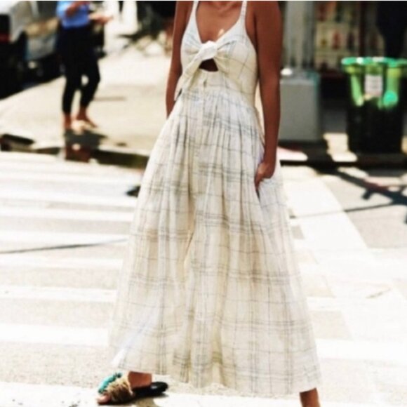 Shona Joy x Free people Plantation Tie Front Midi Dress - Picture 2 of 10